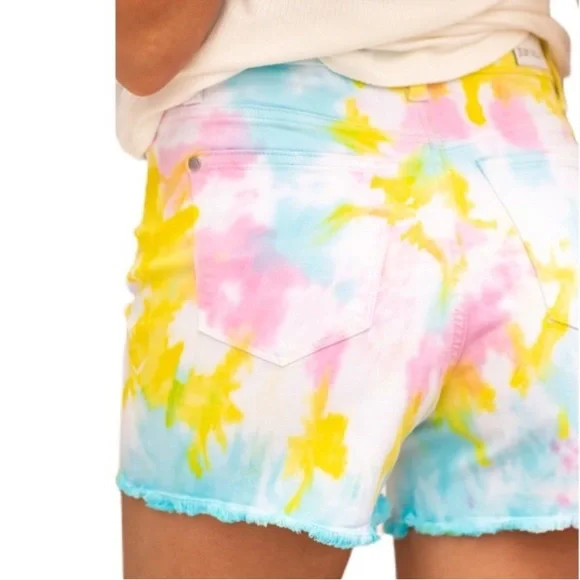 Judy Blue Swirl Tie Dye Shorts Size Large - Picture 7 of 7